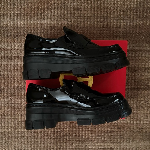 Wishbone Emmie Platform Black Patent Loafers - Picture 2 of 4